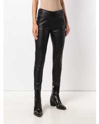 Leggings en cuir noirs Almaz