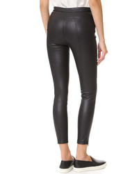 Leggings en cuir noirs David Lerner