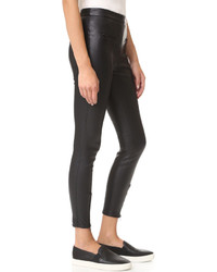 Leggings en cuir noirs David Lerner