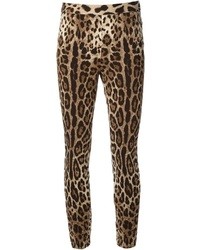 Leggings imprimés léopard marron Dolce & Gabbana