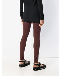 Leggings marron foncé Rick Owens Lilies