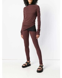 Leggings marron foncé Rick Owens Lilies