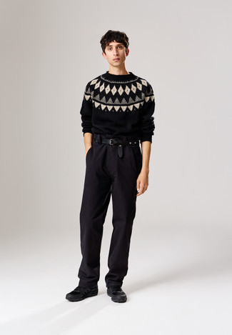 Comment porter un pull à losanges quand il fait chaud