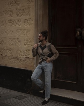 Comment porter un pull à losanges quand il fait chaud