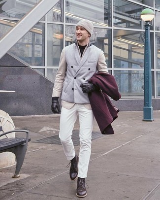 Un jean à porter avec un blazer beige quand il fait frais