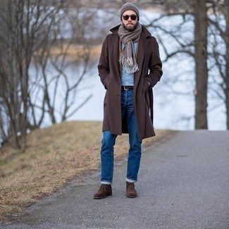 Un jean à porter avec un blazer beige quand il fait frais