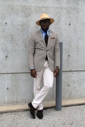 Comment porter une veste à carreaux beige au printemps