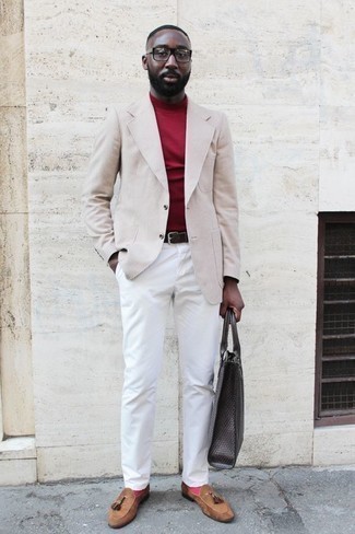 Comment porter une veste à carreaux beige au printemps