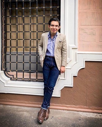 Comment porter une veste à carreaux beige au printemps