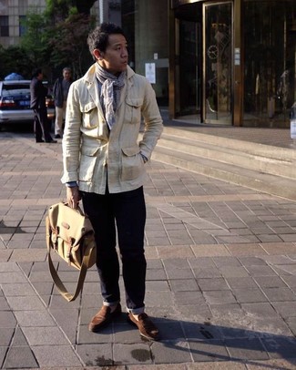 Comment porter une veste style militaire beige