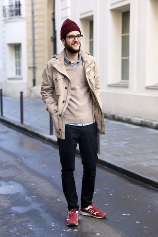 Comment porter une veste style militaire beige