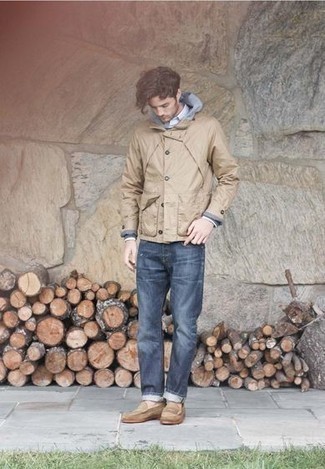 Comment porter une veste style militaire beige