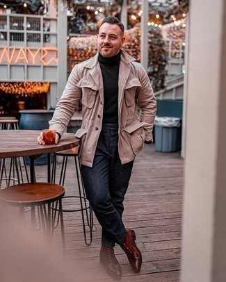 Comment porter une veste style militaire beige