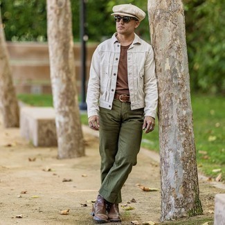 Comment porter une casquette plate beige