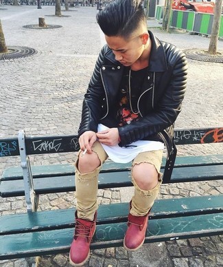 Comment porter un jean beige pour un style relax en automne