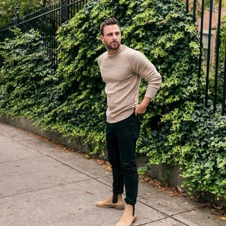 Comment porter un pull en tricot beige