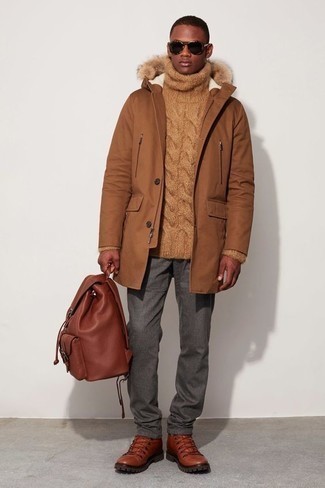 Comment porter un pull en tricot beige pour un style decontractés quand il fait froid