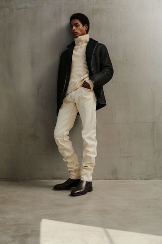 Comment porter un pull en tricot beige à 20 ans