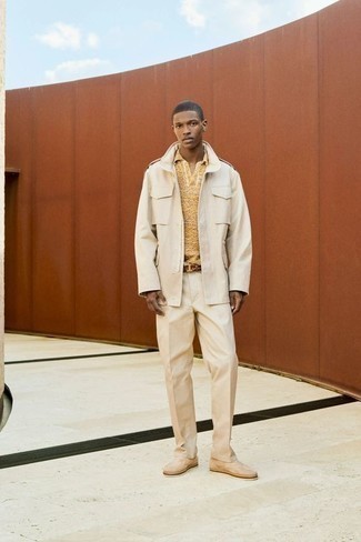 Comment porter un veste militaire beige