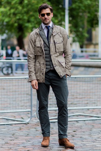 Comment porter un veste militaire beige