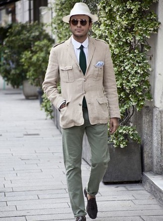 Comment porter un veste militaire beige