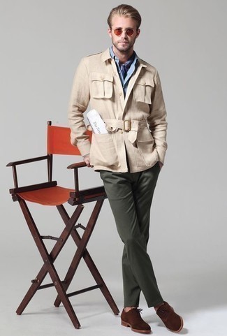 Comment porter un veste militaire beige