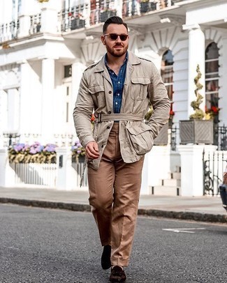 Comment porter un veste militaire beige