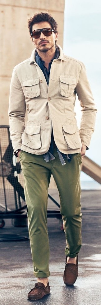 Comment porter un veste militaire beige