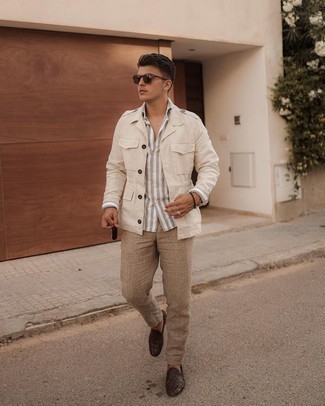 Comment porter un veste militaire beige