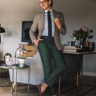 Comment porter un blazer en laine écossais beige