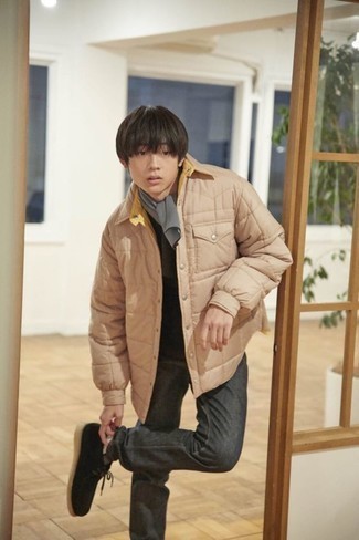 Comment porter une veste matelassée beige au printemps à l'adolescence