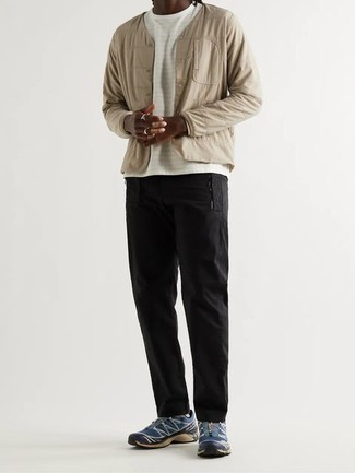 Comment porter une veste matelassée beige pour un style decontractés au printemps