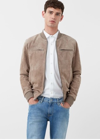 Comment porter une veste en daim beige