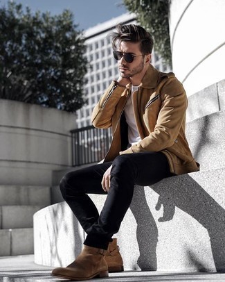 Comment porter une veste en daim beige