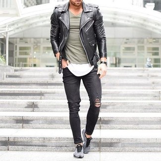 Comment porter une veste motard pour un style relax