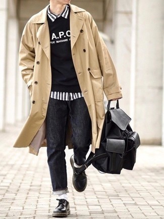 Comment porter un sweat-shirt imprimé noir et blanc