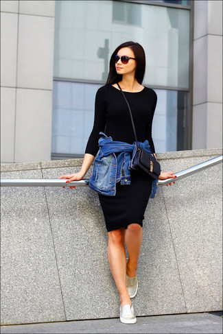 Comment porter une robe moulante noire