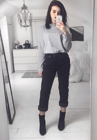 Comment porter un jean boyfriend noir