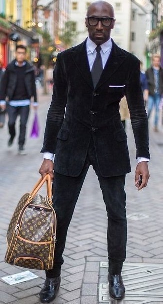Comment porter une veste en velours côtelé noire