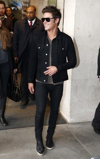 Comment porter une veste en jean noire