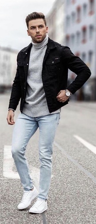 Comment porter une veste en jean noire