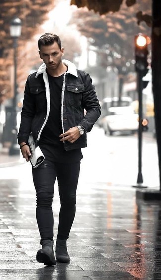 Comment porter une veste en jean noire
