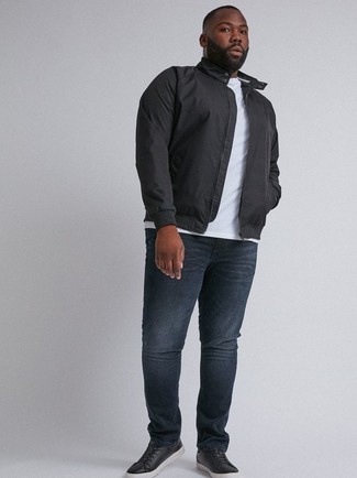 Comment porter une veste harrington noire