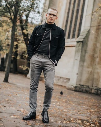 Comment porter une veste harrington noire