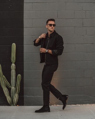 Comment porter une veste harrington noire