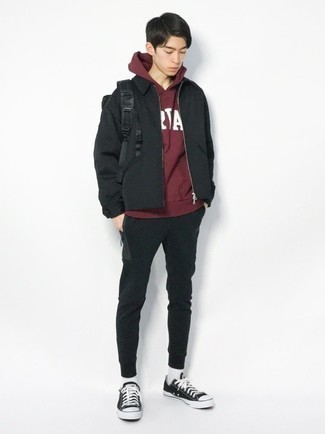Comment porter une veste harrington noire