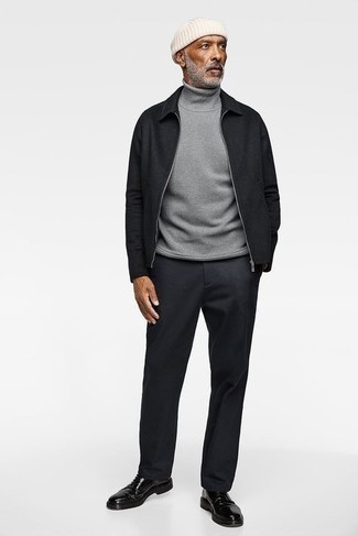 Comment porter une veste harrington noire
