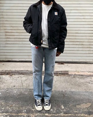 Comment porter une veste harrington noire