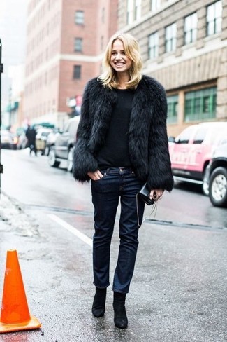 Comment porter une veste noire quand il fait froid
