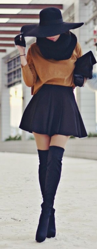 Comment porter une écharpe en tricot noire